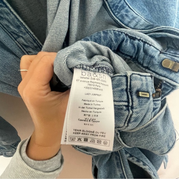 BA&SH Frida Denim Jumpsuit - Picture 8 of 10